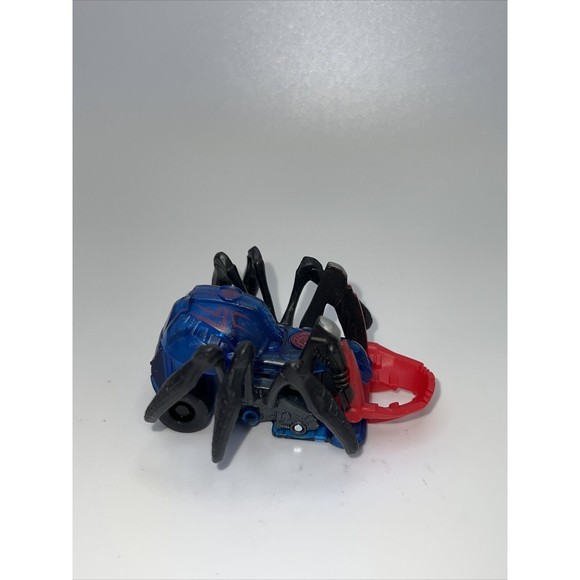 Marvel Hasbro Spiderman Spider Wars Attack Battle Pullback Car Toy 2013 Blu/Red - Picture 2 of 4